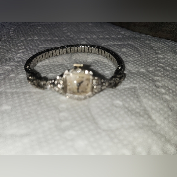 Bulova 14k white gold watch main image 6